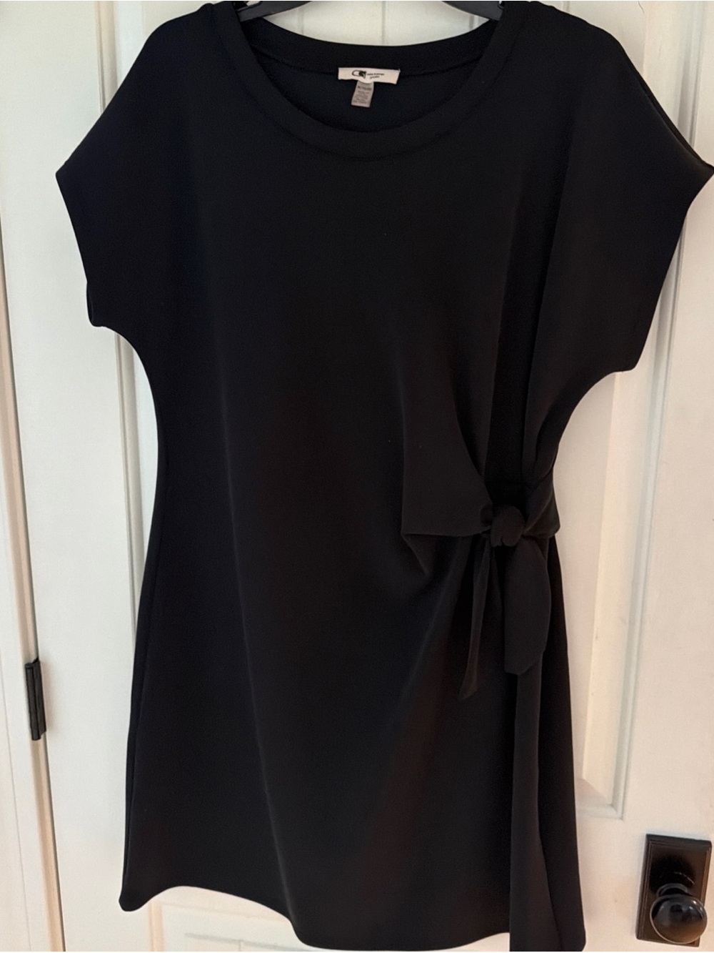 Cable & Gauge Sport Shift Dress Women's XLarge  Knee-Length Casual Knit Black